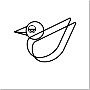 Minimalist Bird Lineart Posters and Art